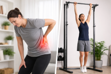 Trakcja na drążku jako domowy sposób na ból pleców